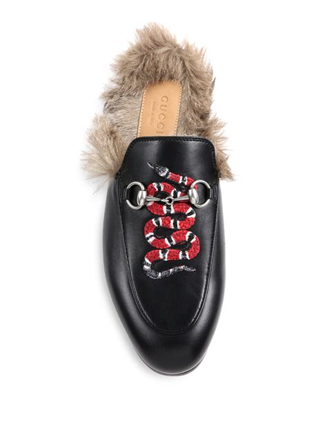 gucci princetown snake slipper|Gucci Women's Princetown Leather Slippers .